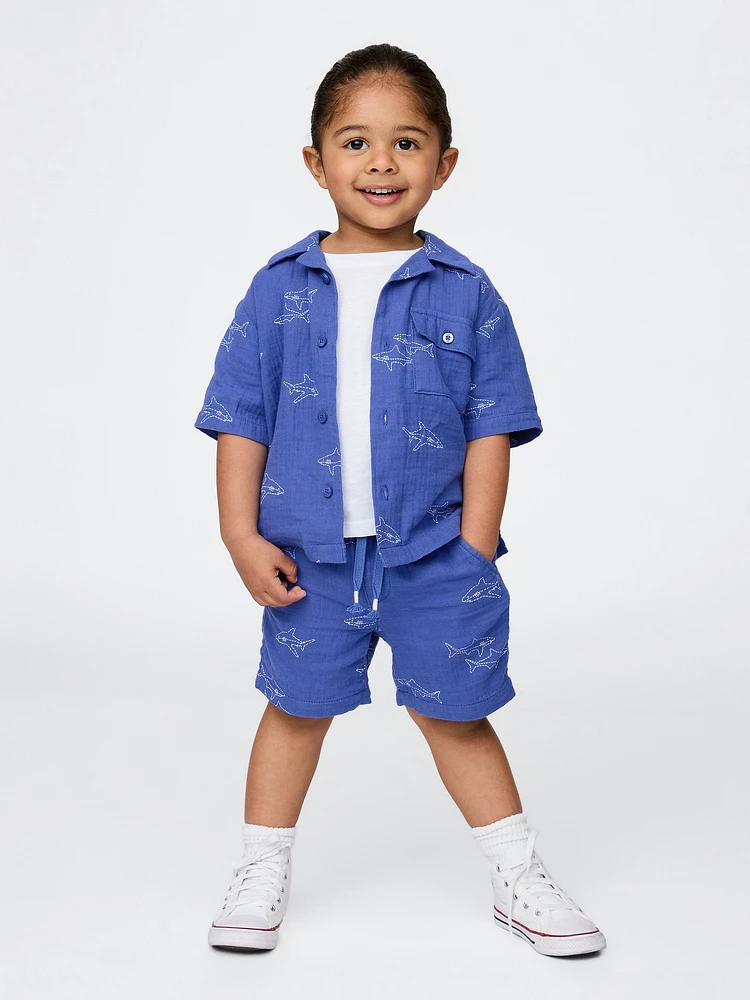 Baby & Toddler Crinkle Gauze Cabana Set