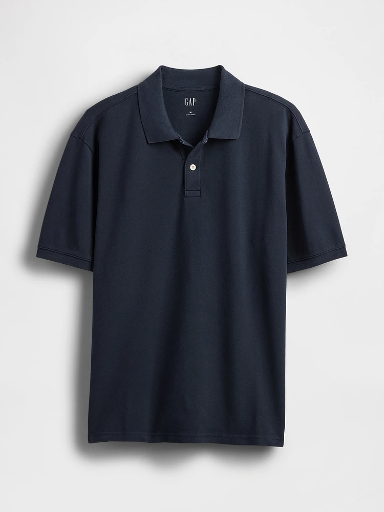 Relaxed Pique Polo Shirt