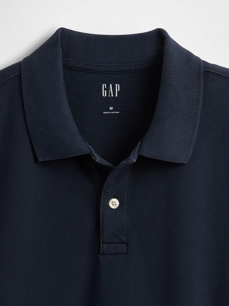 Relaxed Pique Polo Shirt