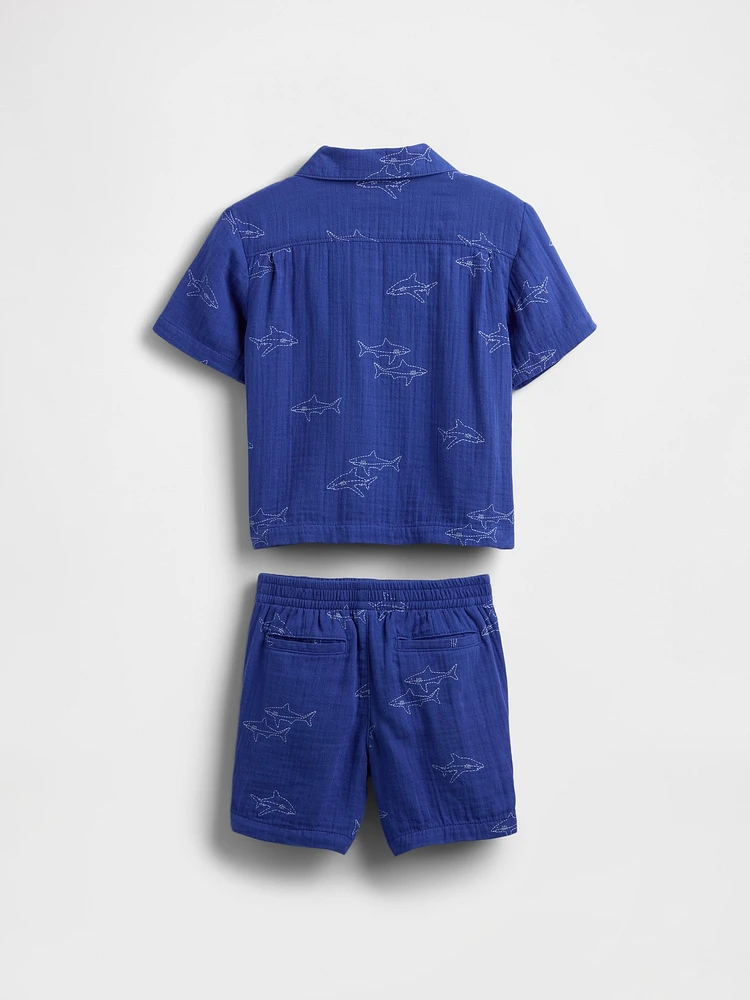 Baby & Toddler Crinkle Gauze Cabana Set