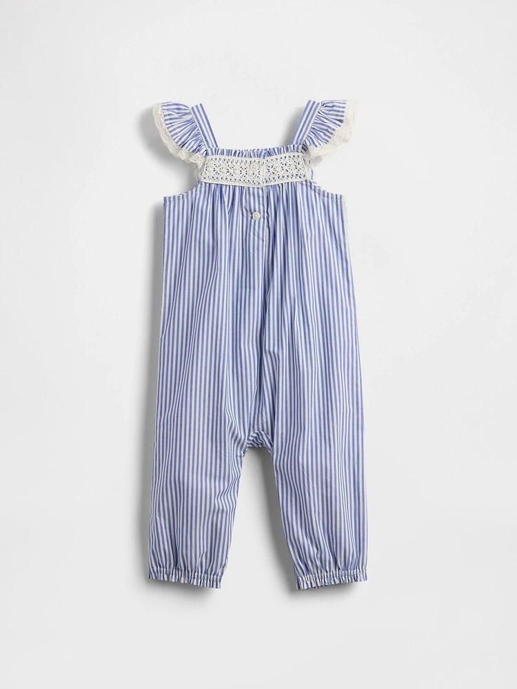 Baby Lace-Trim One-Piece