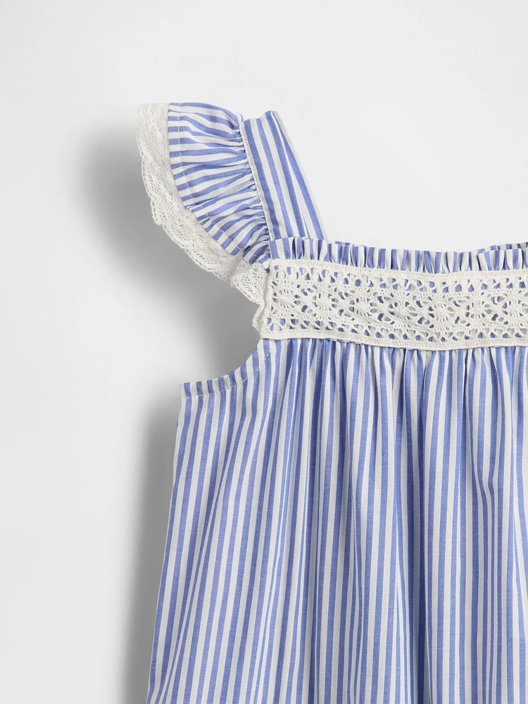 Baby Lace-Trim One-Piece