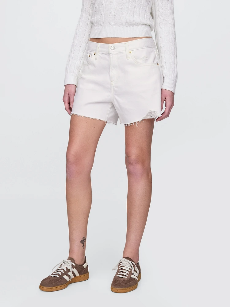 4" Mid Rise UltraSoft Relaxed Cutoff Shorts