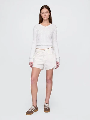 4" Mid Rise UltraSoft Relaxed Cutoff Shorts
