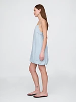 Denim Bubble Mini Dress