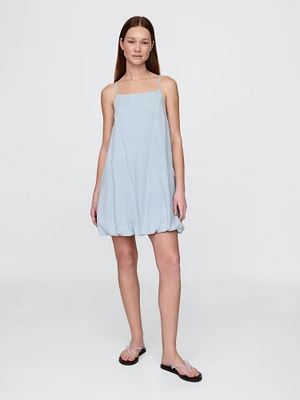 Denim Bubble Mini Dress