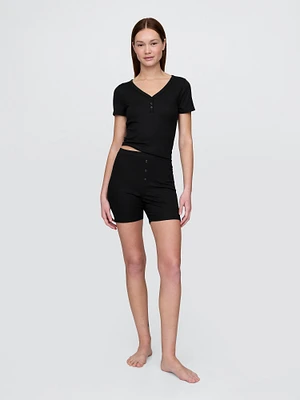 Mini Rib PJ Shorts