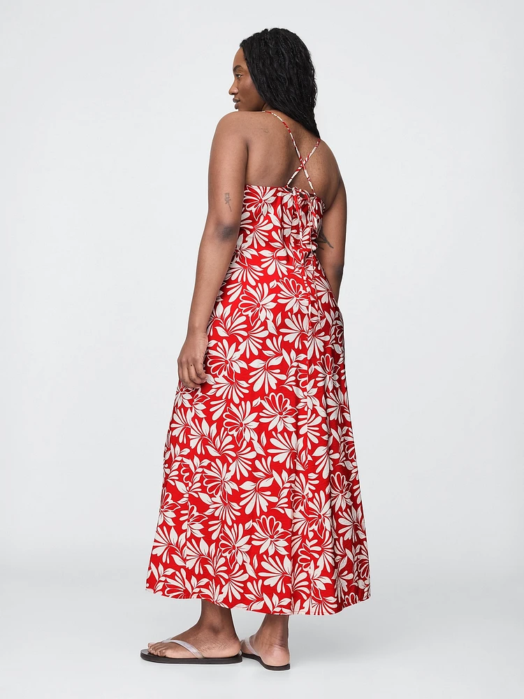 Tie-Back Maxi Slip Dress