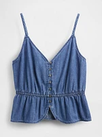 Denim Peplum Cami