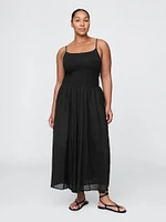 Compact Jersey Mixed Media Maxi Dress
