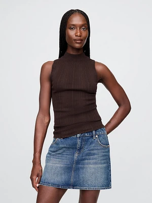 Rib Mockneck Tank Top