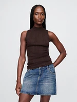 Rib Mockneck Tank Top