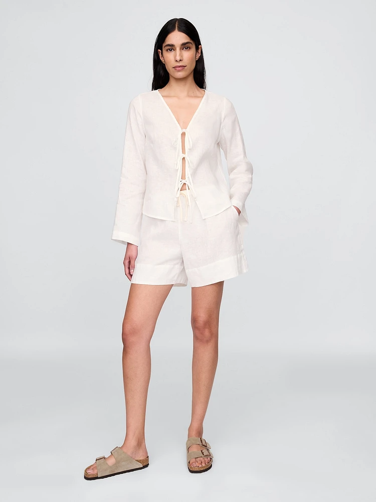 100% Linen Easy Shorts