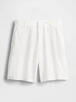 365 Low Rise Linen-Blend Trouser Shorts