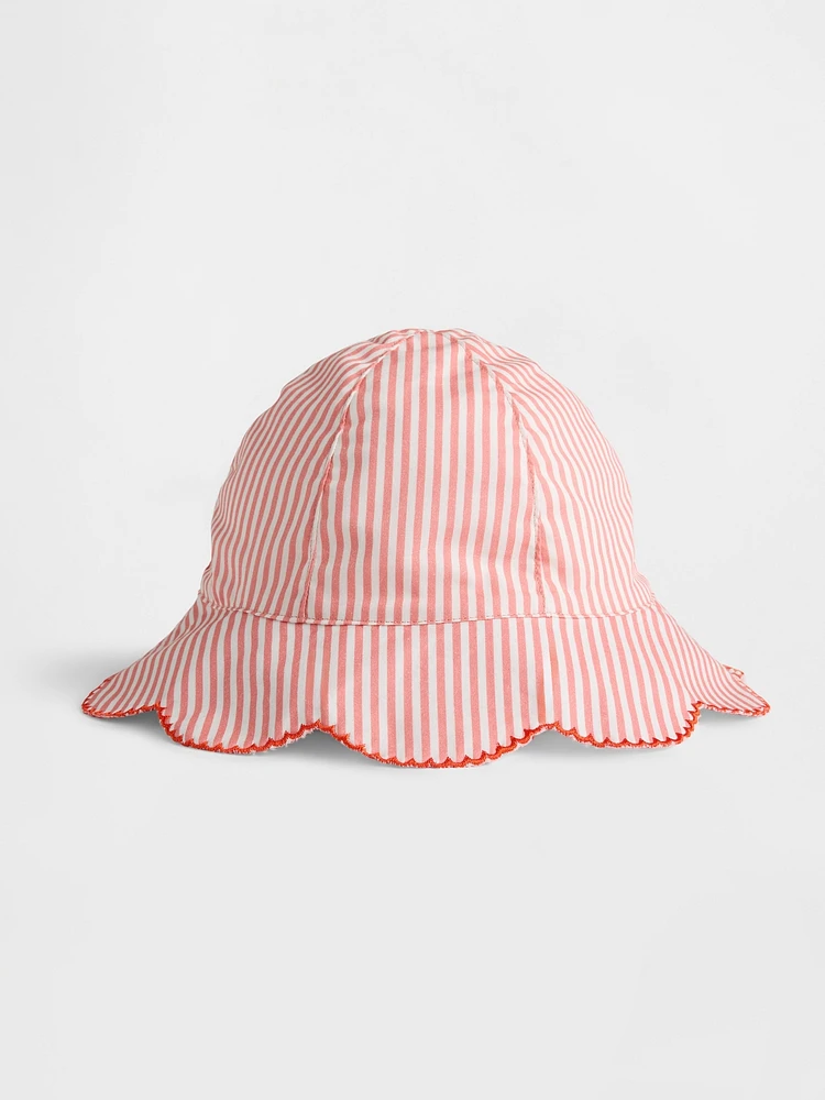 Baby & Toddler Scalloped Stripe Bucket Hat