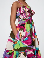 Kids Smocked Ruffle Midi Dress
