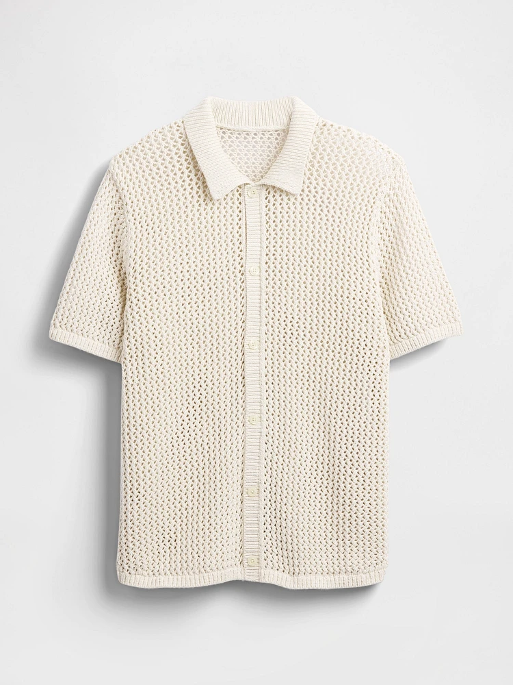 Mesh Sweater Shirt