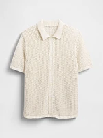 Mesh Sweater Shirt