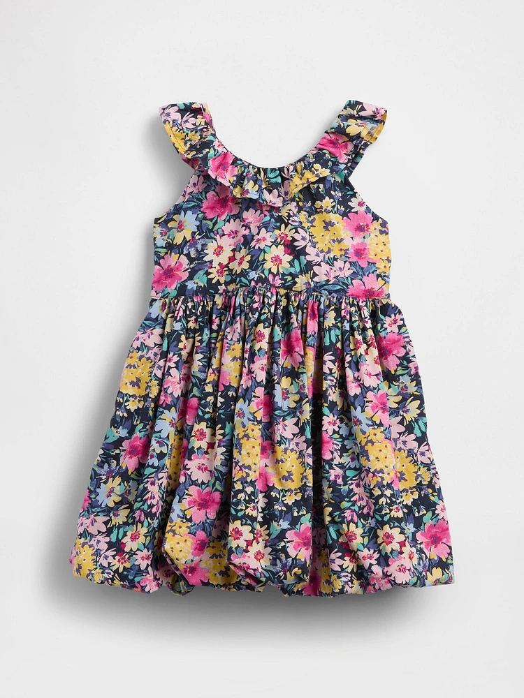 Baby & Toddler Ruffle-Neck Bubble Dress