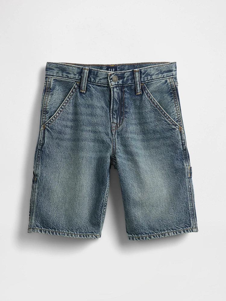 Kids UltraSoft '90s Loose Denim Carpenter Shorts