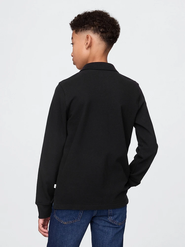 Kids Organic Cotton Uniform Polo Shirt