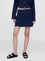 French Terry Denim Skirt
