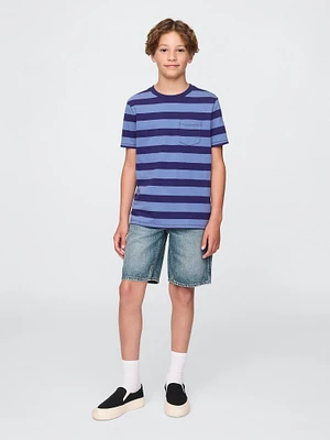 Kids UltraSoft '90s Loose Denim Carpenter Shorts
