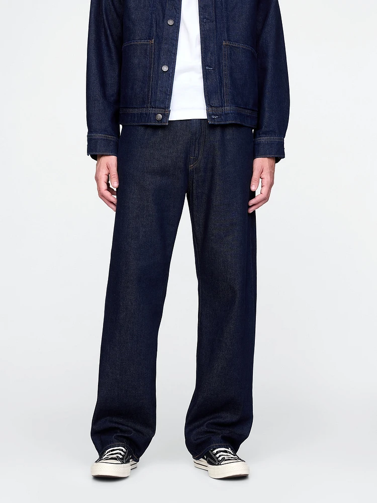 Jean coupe ample années 90 en denim Douceur suprême