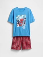 Kids Marvel Recycled Spider-Man PJ Short Set