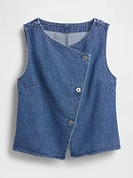 Denim Asymmetrical Vest