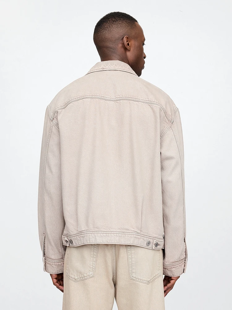 Veste à coupe carrée en denim emblématique Douceur suprême