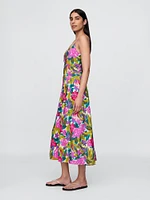 Floral V-Neck Midi Dress