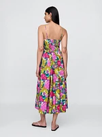 Floral V-Neck Midi Dress