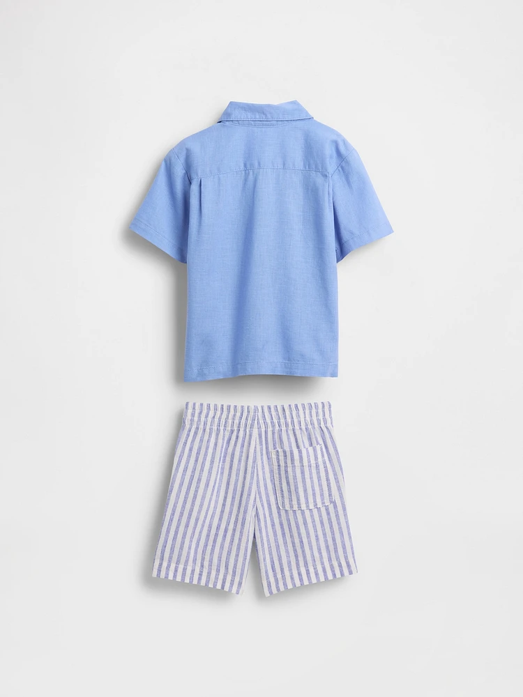 Baby & Toddler Linen-Cotton Cabana Set