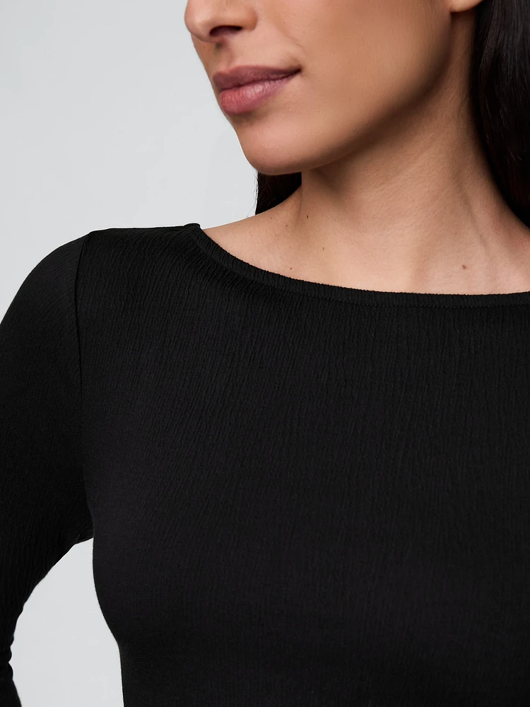Boatneck Open-Back Top