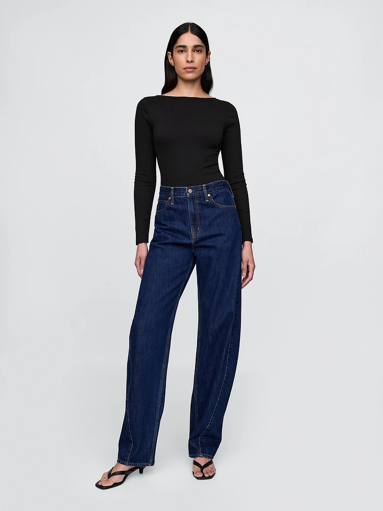 Boatneck Open-Back Top