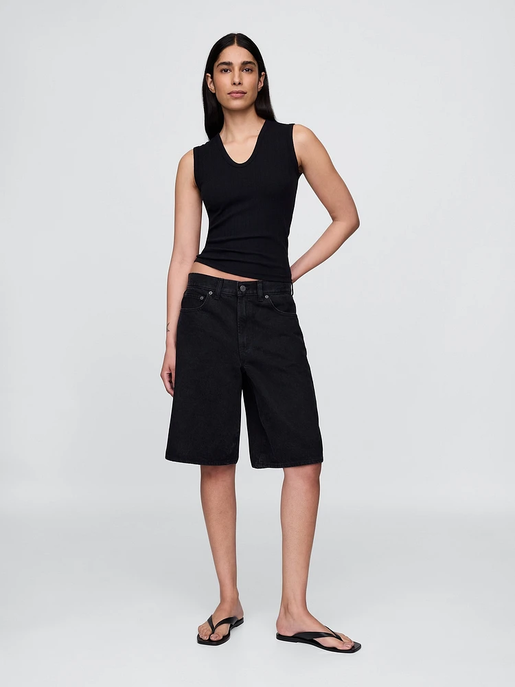 Sheer Modern Rib Tank Top
