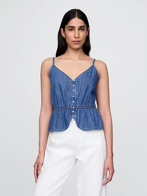 Denim Peplum Cami