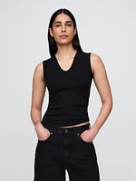 Sheer Modern Rib Tank Top