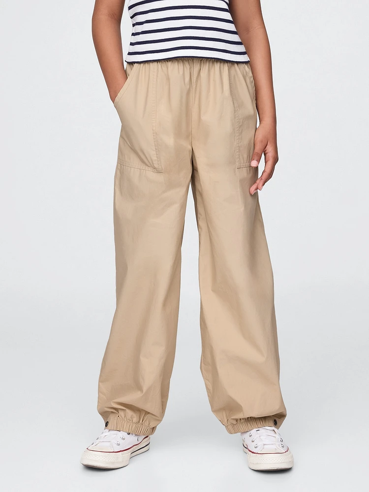 Kids Poplin Baggy Joggers