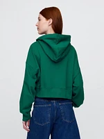French Terry Cropped Oversized Hoodie