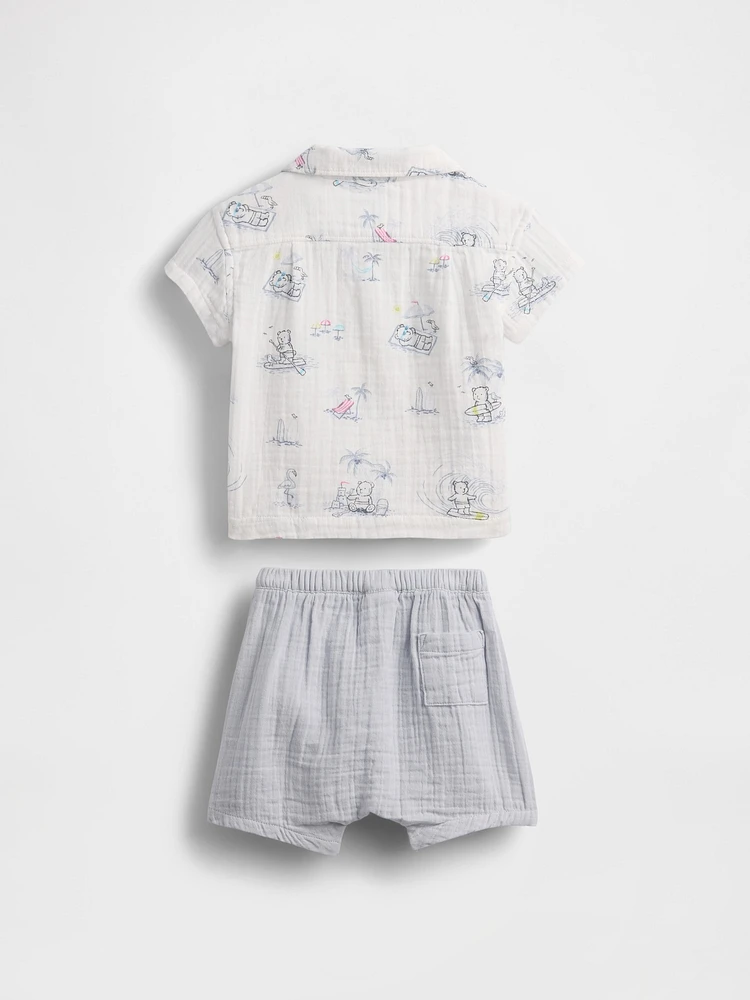 Baby Crinkle Gauze Outfit Set