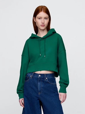 French Terry Cropped Oversized Hoodie