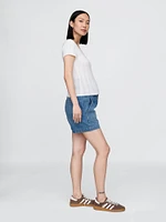 Maternity Full Panel Easy Denim Shorts