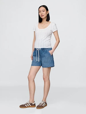 Maternity Full Panel Easy Denim Shorts