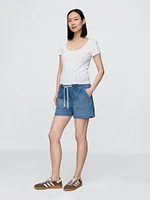 Maternity Full Panel Easy Denim Shorts