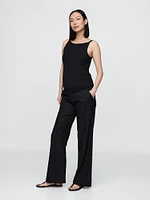 Maternity Full Panel Linen-Blend Pants