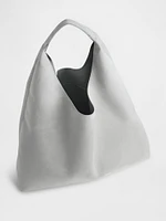 Vegan Suede Slouchy Tote Bag