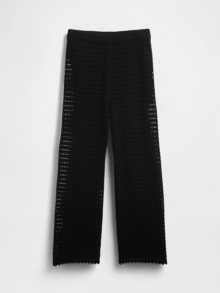 100% Cotton Crochet Ankle Pants