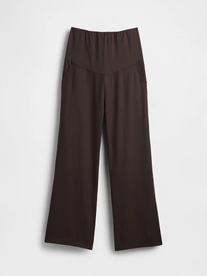 Maternity Full Panel Linen-Blend Pants